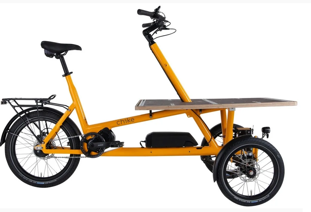 CHIKE e-Cargobike Blå — produktfoto via Ladcyklen.dk