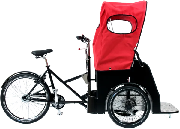 Nihola Taxi med Promovec baghjulsmotor — produktfoto via Ladcyklen.dk