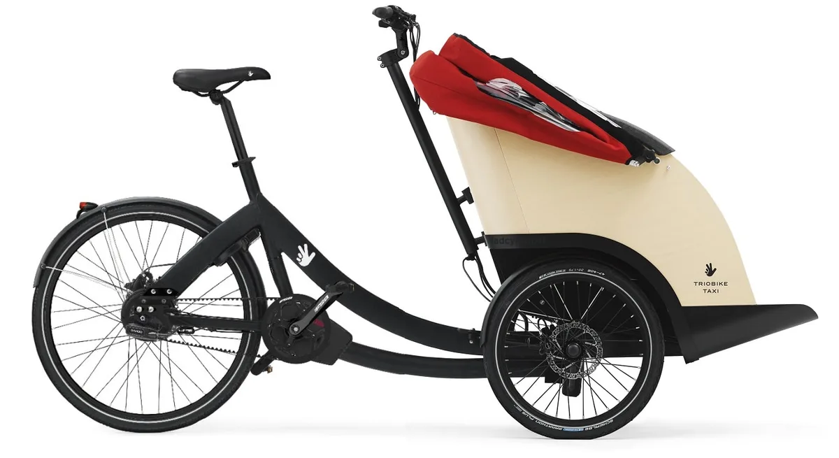 Triobike Taxi — produktfoto via Ladcyklen.dk